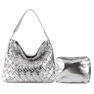 Classic Boston Satchel Woven Vegan Textured Handbags Female Satchel Messenger